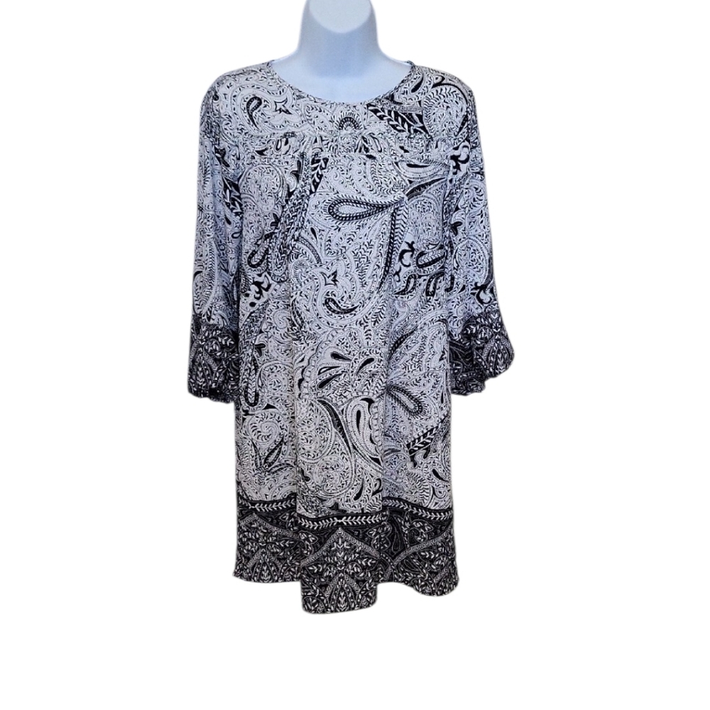 LOFT Women's Tunic Paisley Mini Dress XS